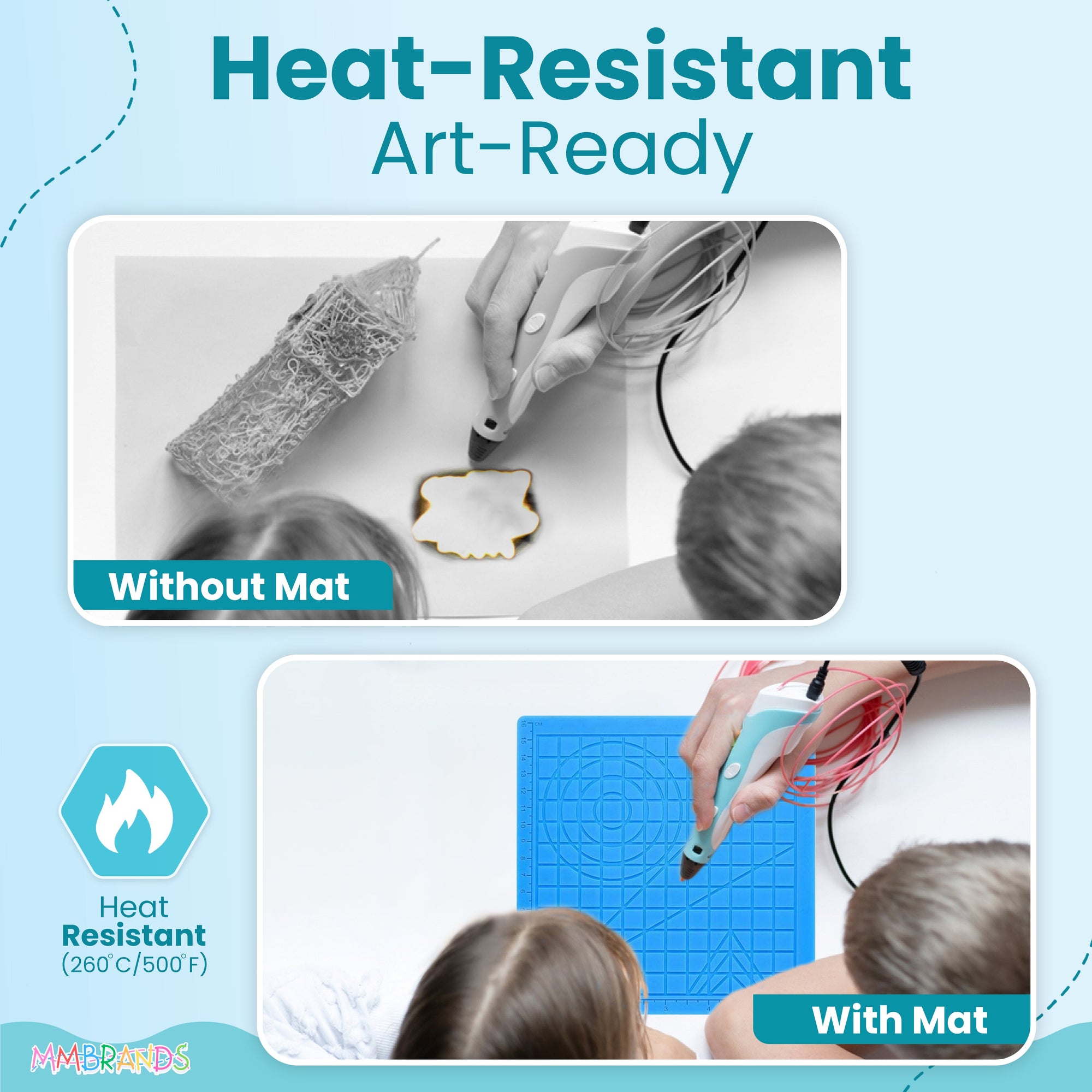 Tapete de dibujo con bolígrafo 3D