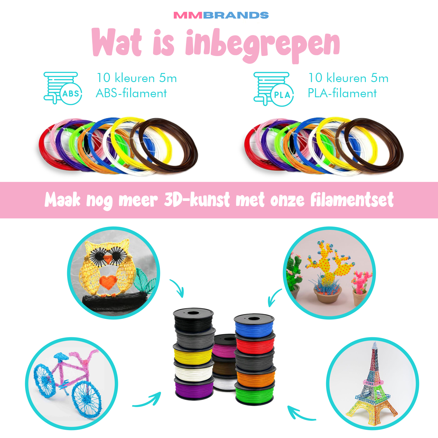 Ricarica Filamento - 100m - 10 Colori